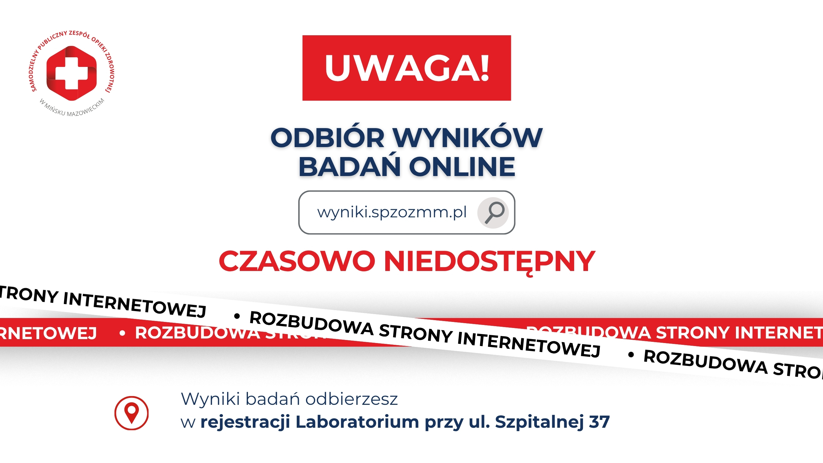 Odbiór wyników badań online czasowo niedostępny